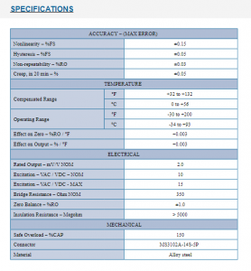 2160 High Capacity Column Load Cell - Durham Instruments