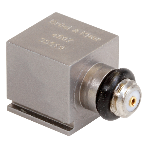 B&K Type 4507-001 Piezoelectric CCLD Accelerometer, 0.1MV/G, Side Connector, 1 Slot, Excl. Cable