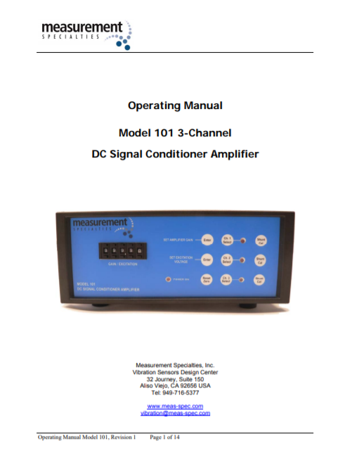 101 signal conditioner – manual