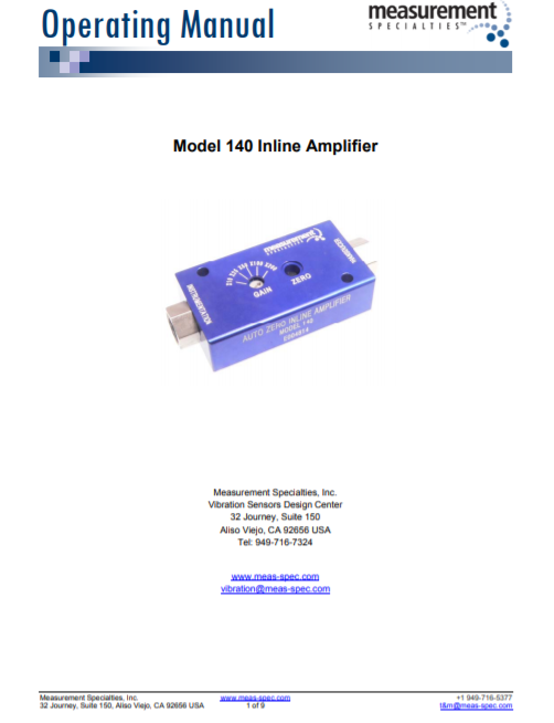 140 signal conditioner – manual