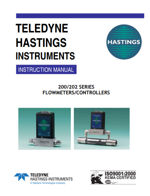 200-202 Flowmeters-Controllers Manual