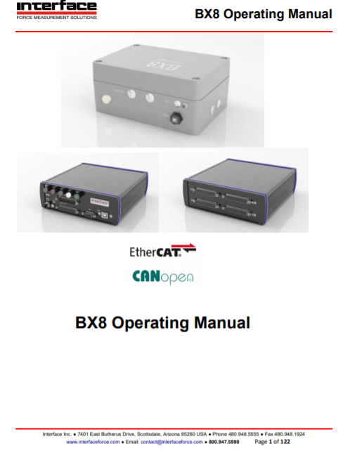 BX8 Operating Manual