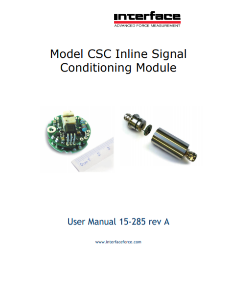 CSC Inline Signal Conditioners-User Manual