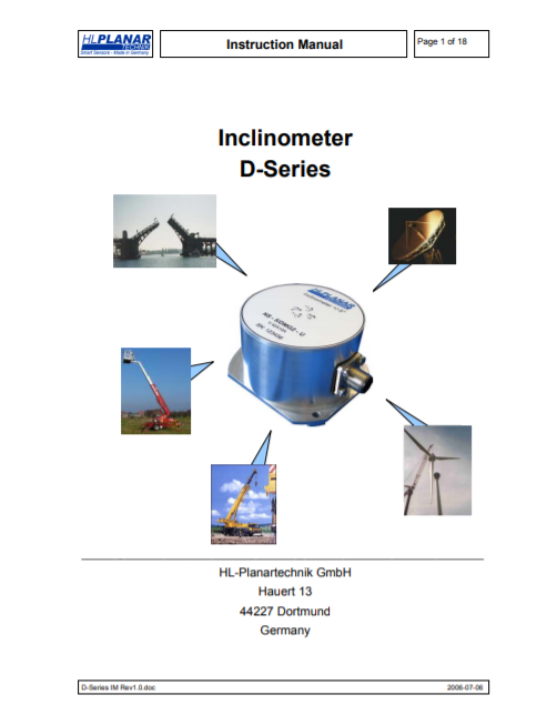 D-series Inclinometer – Manual