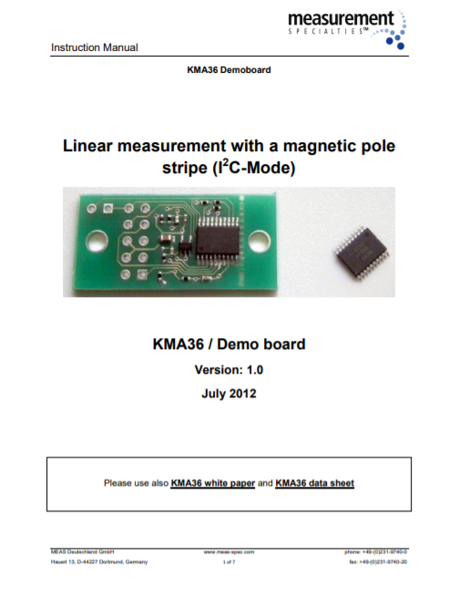 KMA36 linear measurement – Instruction Manual