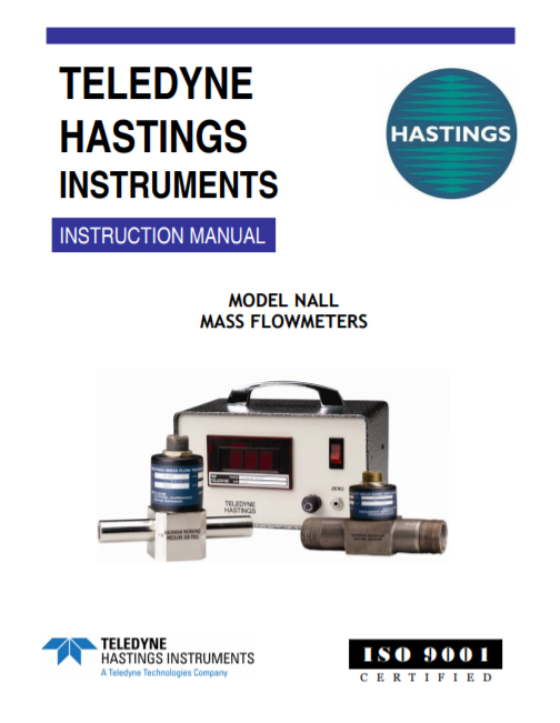 Nall Mass Flow Meter Manual