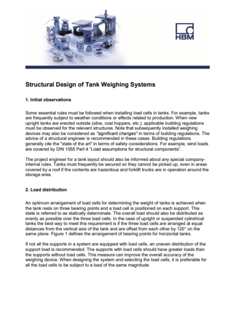 Structural Design of Tank Weighing Systems