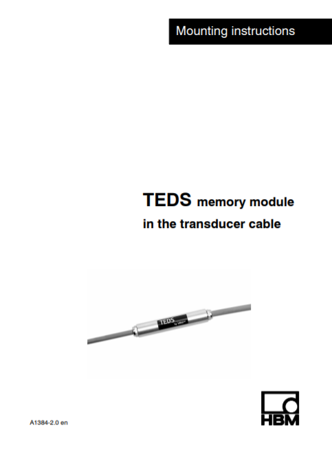 TEDS in cable – Installation Instructions